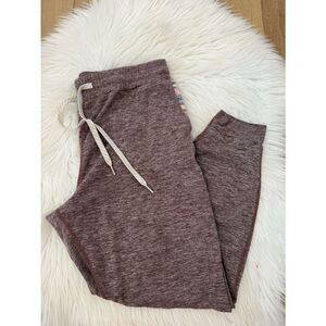 Wowie Women’s Purple Heathered Jogger Pants - Size Small